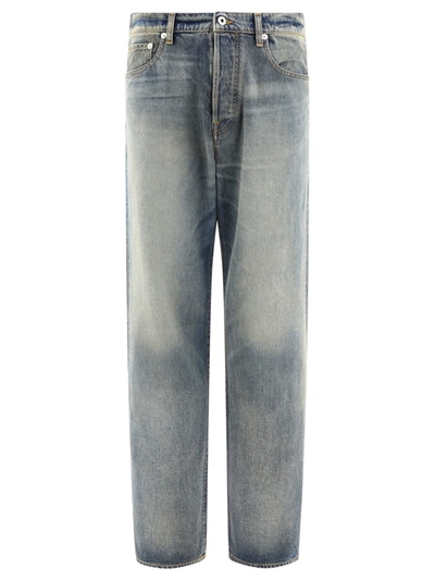 Kenzo Asagao Straight Jeans In Stone_bl_dirty_blue_denim