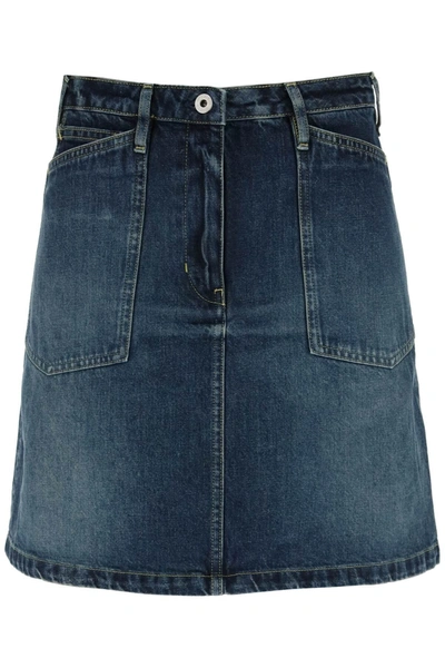 Kenzo Denim Skirt In Blue