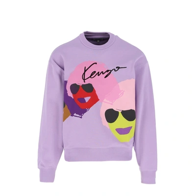 Kenzo Graphic Oversize Sweatshirt In Lilac