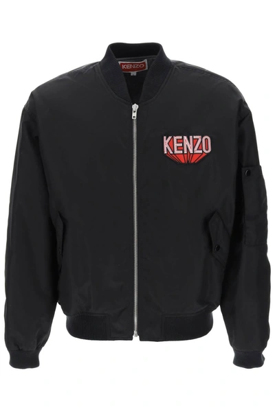 Kenzo Veste Bomber 3d Homme Noir In Multicolor