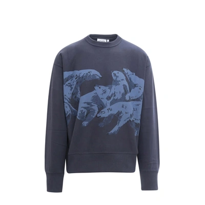 Kenzo Polar Bear-print Cotton Sweatshirt In Blue
