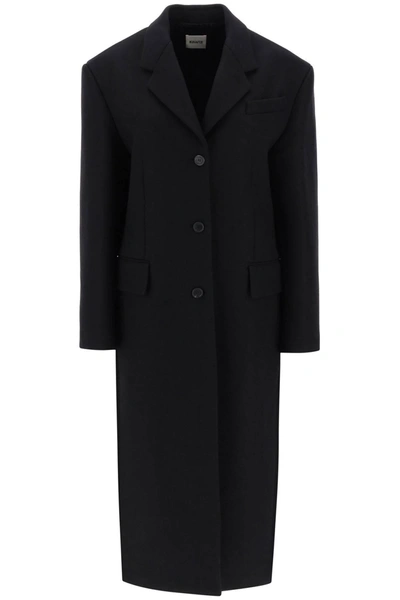 Khaite Bontin Wool-blend Coat In Black