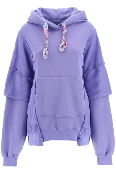 Khrisjoy Double Pockets Hoodie In Purple