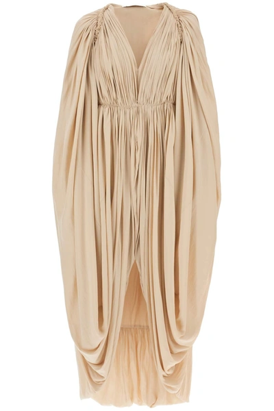 LANVIN LANVIN CHARMEUSE DRAPED MAXI DRESS