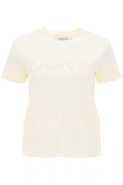 LANVIN LANVIN LOGO EMBROIDERED T SHIRT