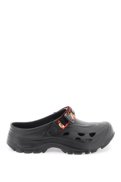 LANVIN LANVIN RUBBER CLOGS WITH MULTICOLORED STRAP