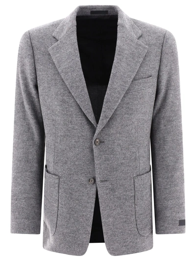 Lanvin 2 Buttns Patch Pockets Jacket In Grey