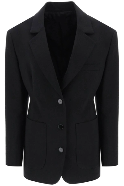 LANVIN LANVIN STRETCH WOOL WAISTED BLAZER