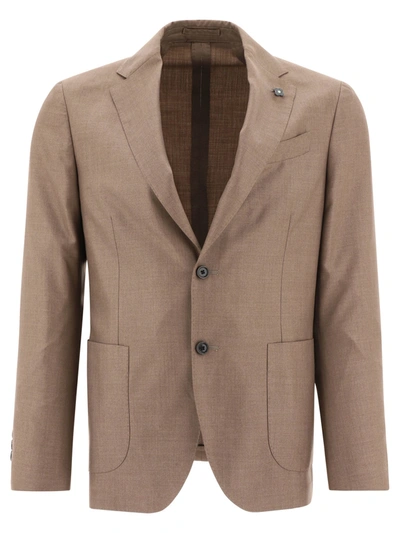 LARDINI LARDINI SINGLE BREASTED BLAZER WITH POCKET