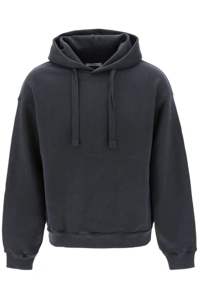 Lemaire Cotton-blend Jersey Hoodie In Grey
