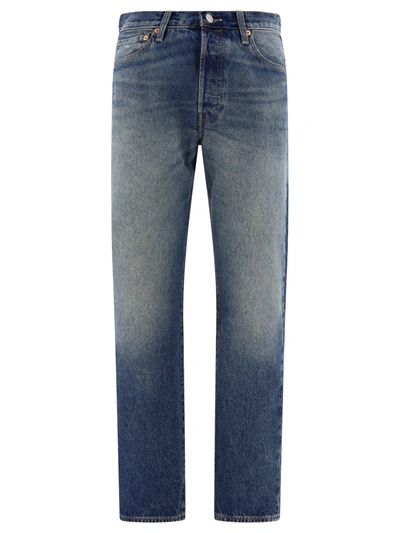 Levi's 501 54 Mid Rise Denim Jeans In Light Blue
