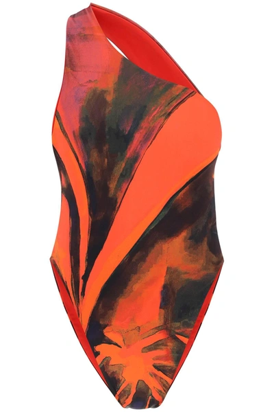 Louisa Ballou One-shoulder Swimsuit In Mixed Colours