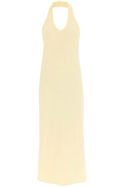 Loulou Studio Midi Dress With Side Slit In Yellow