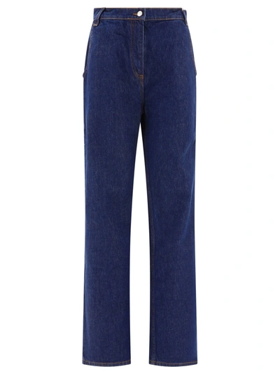 Magda Butrym Classic Flare Jeans In Navy