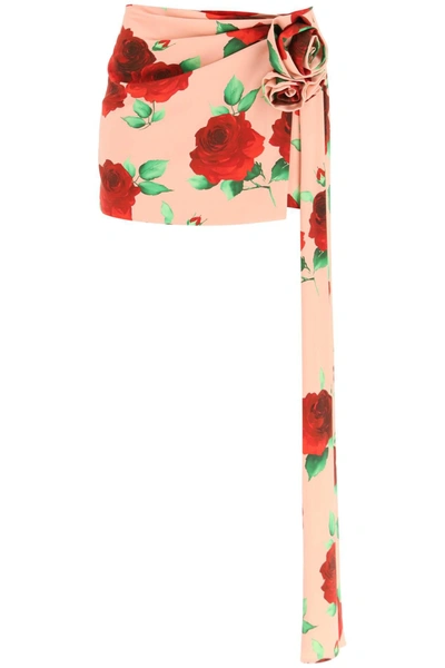 Magda Butrym Printed Jersey Mini Skirt In Pink