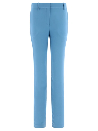 Magda Butrym Silk Skinny Trousers In Blue