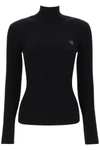 Maison Kitsuné Maison Kitsune Bold Fox Head Turtleneck Sweater In Black