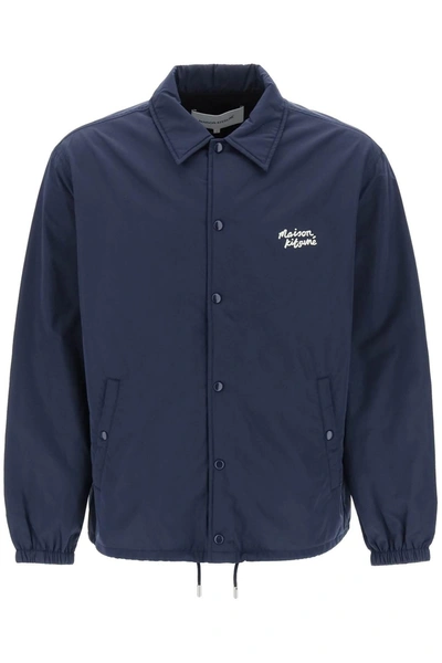 MAISON KITSUNÉ MAISON KITSUNE COACH JACKET WITH LOGO PRINT