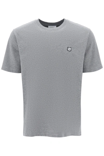 Maison Kitsuné Fox Head T-shirt In Grey