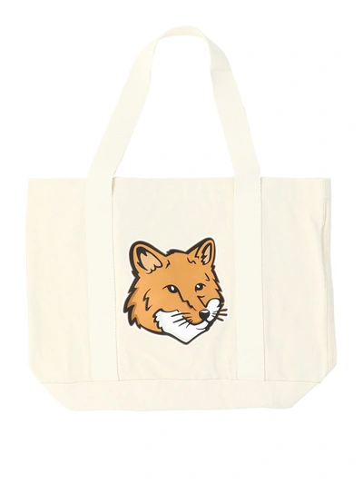 MAISON KITSUNÉ MAISON KITSUNÉ FOX HEAD TOTE BAG