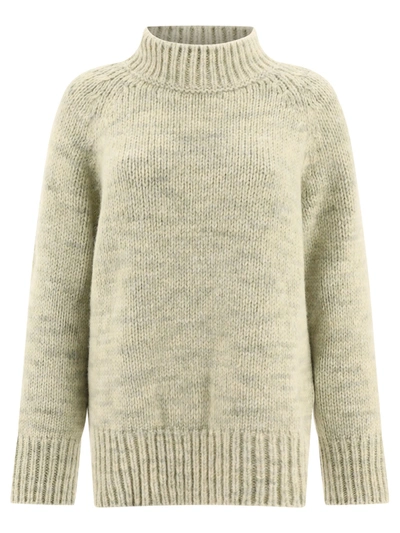 Maison Margiela Green Botanical Dye Jumper In Cream