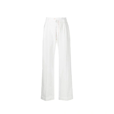 Maison Margiela Cotton Trousers In White