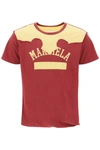 Maison Margiela Logo Print T-shirt In Burgundy