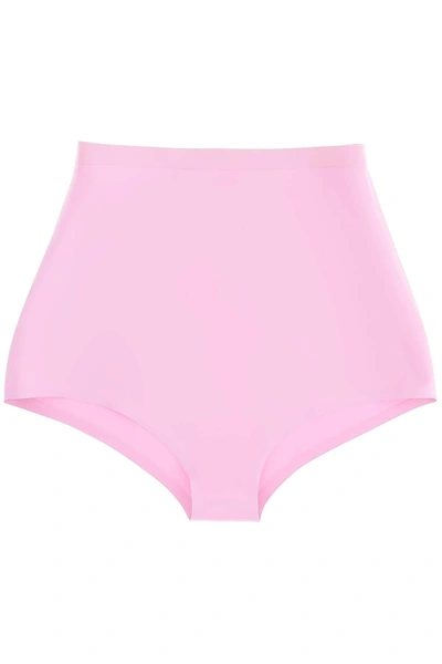 Maison Margiela High Waisted Briefs In Latex In Pink