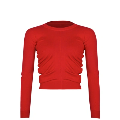 Maison Margiela Rib Knit Jumper In Red