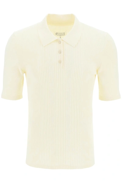 Maison Margiela Off-white Three-button Polo