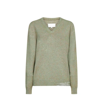 Maison Margiela Wool And Cashmere Sweater In Green