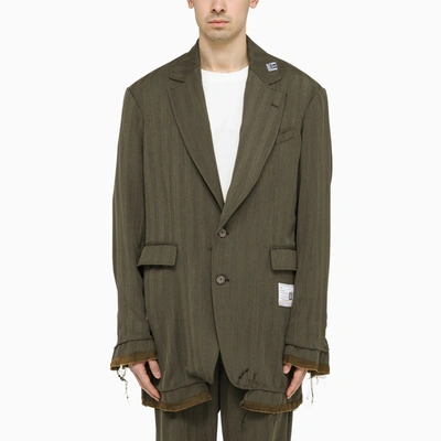 Miharayasuhiro Brown Deconstructed Jacket