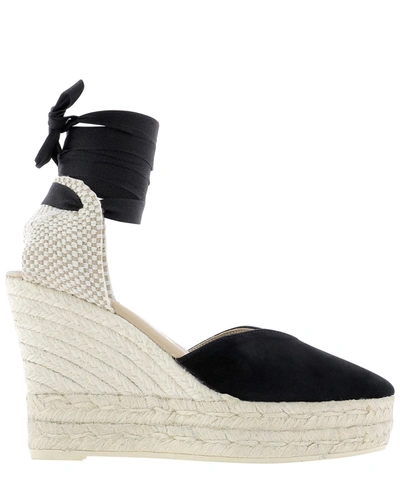 Manebi Wedged Espadrillas In Black