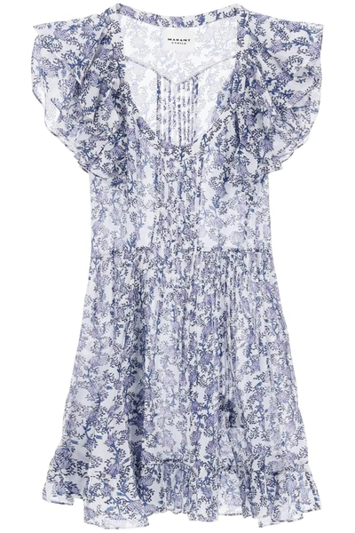 Marant Etoile Marant Étoile Woman Mini Dress Blue Size 4 Cotton In Mixed Colours