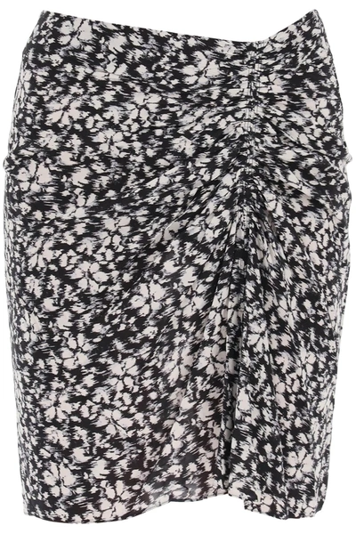 Marant Etoile Angelica Viscose Mini Skirt In Mixed Colours