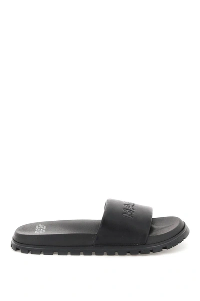 Marc Jacobs Leather Slides In Multi-colored