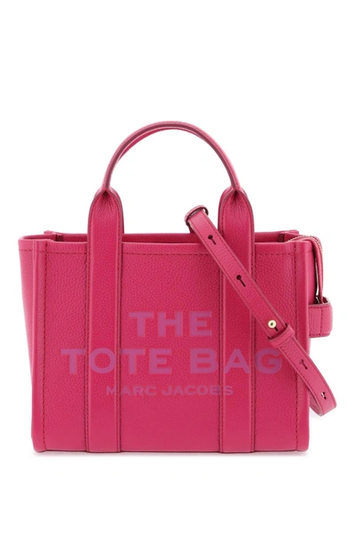 Marc Jacobs The Leather Small Tote Bag In Fuchsia