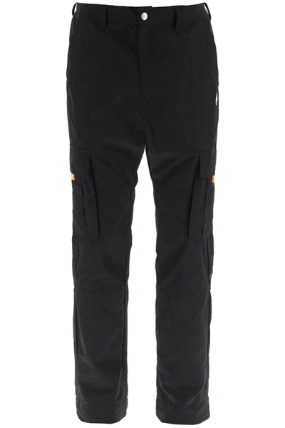 Marcelo Burlon County Of Milan Marcelo Burlon Nylon Cargo Pants In Black