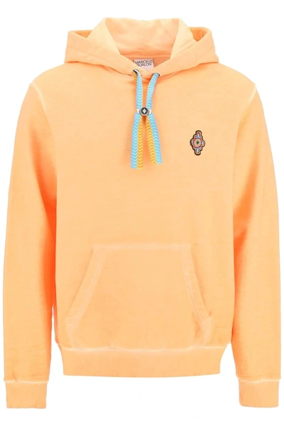 Marcelo Burlon County Of Milan Sunset Cross Regular Hoodie In Orange