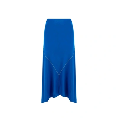 Marni Draped Midi Skirt In Blue