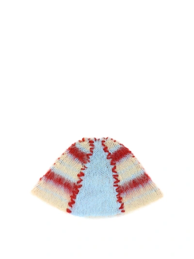 Marni Panelled Knitted Beanie In Multi-colored