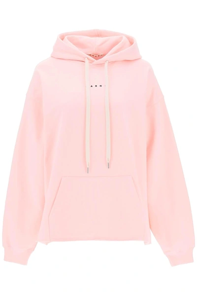 MARNI MARNI HOODIE WITH LOGO PRINT