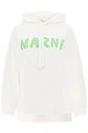 Marni Cotton Logo Sweatshirt In White