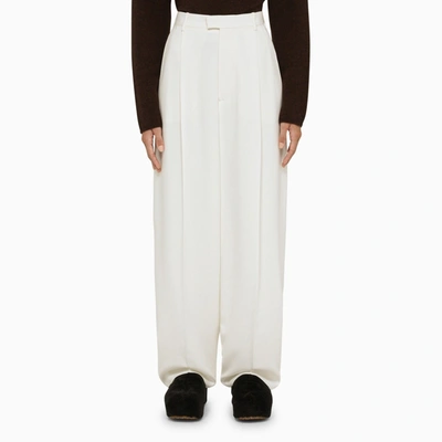 Marni Straight-leg Pleated Trousers In White