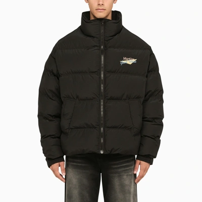 Martine Rose Down Jacket With Logo In Black