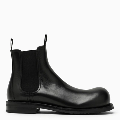 Martine Rose Bulb Toe Chealsea Boot Shoes In Black