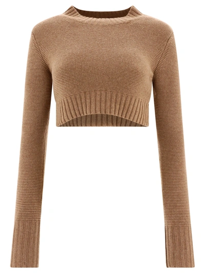 Max Mara Biscuit Cashmere Kaya Sweater In Brown
