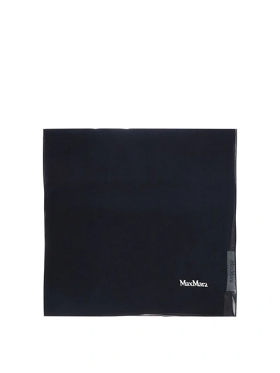 Max Mara Saleunito Logo Stole In Black