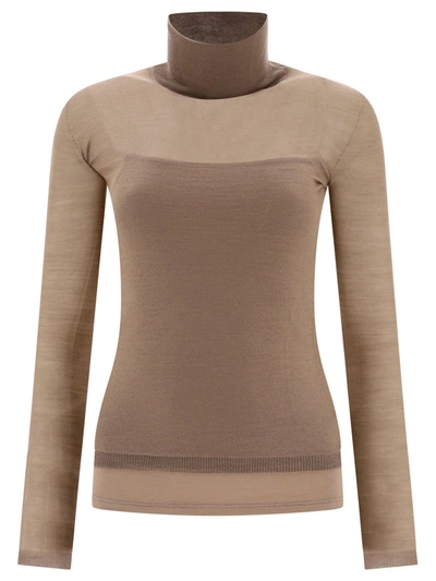 Max Mara Stresa Turtleneck In Brown