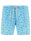 Mc2 Saint Barth Man Lightweight Fabric Swim-shorts Lighting Micro Fantasy With Lancia Delta Print Lancia Special Edi